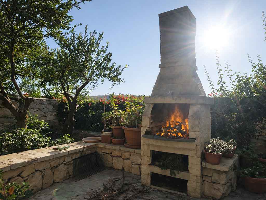 Area barbecue della casa per vacanze a Modica